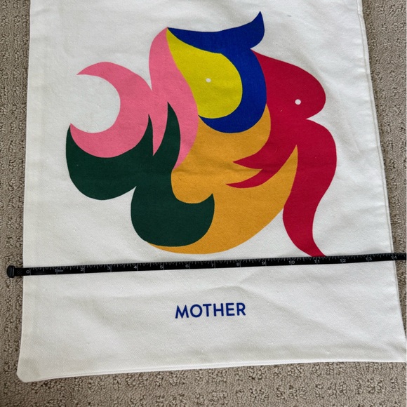 NWT MOTHER brand white reusable tote bag - Picture 4 of 6